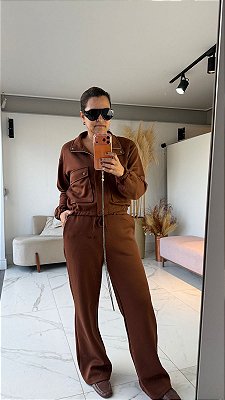 CONJUNTO ALICIA MARROM