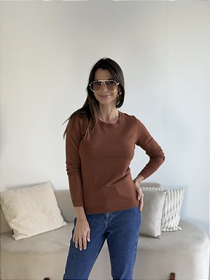 BLUSA MODAL GREICE CARAMELO