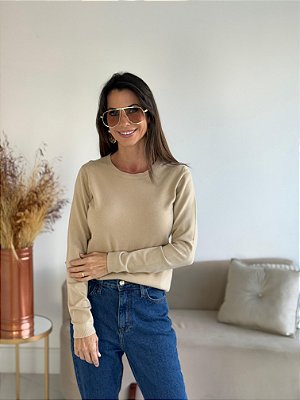 BLUSA MODAL GREICE BEGE