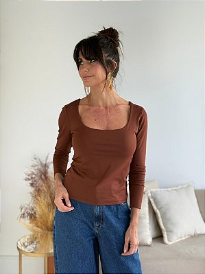 BLUSA MARCELLE MARROM