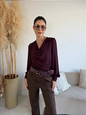 BLUSA EVELYN BURGUNDY