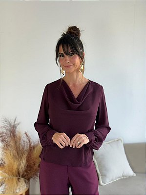 BLUSA EVELYN BURGUNDY