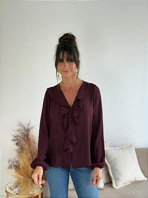 BLUSA ANNA BURGUNDY
