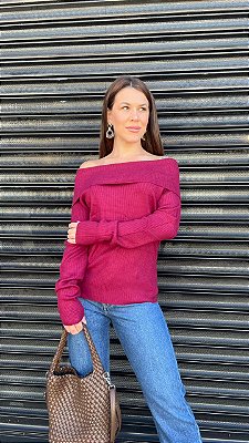BLUSA MODAL DUDA BURGUNDY