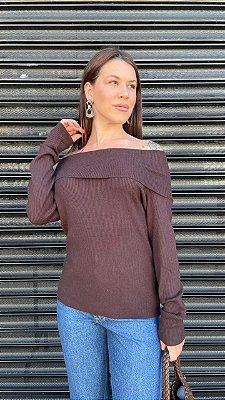 BLUSA MODAL DUDA MARROM