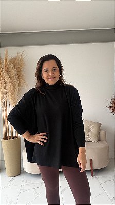 BLUSA MODAL AMPLA PRETO