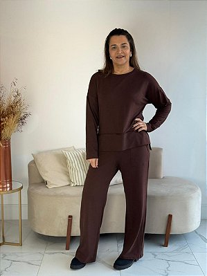 CONJUNTO ROSANGELA MARROM