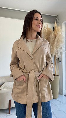 PARKA SUEDE BEGE