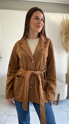 PARKA SUEDE CARAMELO