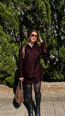 CAMISA PU LAVINIA BURGUNDY
