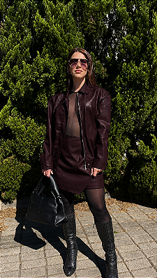 SHORT SAIA LAVINIA BURGUNDY