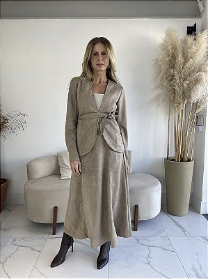 KIMONO SUEDE KIARA CAQUI