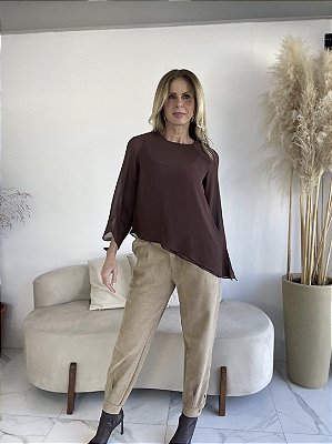 CALÇA SUEDE KIARA CARAMELO