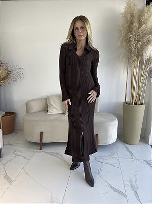 VESTIDO MODAL JULIA MARROM