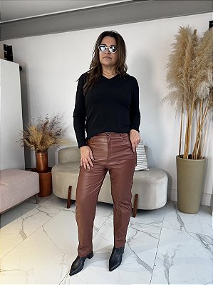 CALÇA RESINADA MARIÁ TERRACOTA