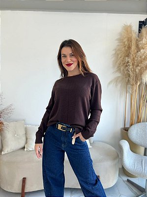BLUSA MODAL ALICE MARROM