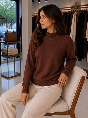 BLUSA MODAL VANESSA MARROM