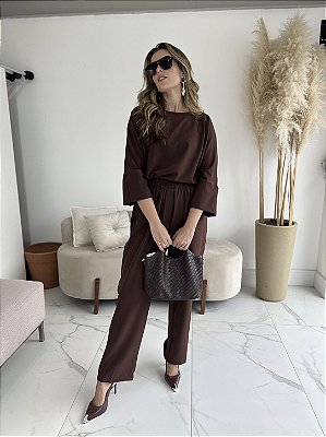 CONJUNTO RAFAELA MARROM