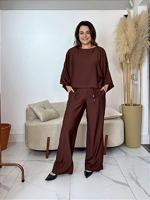 CONJUNTO ADRIANA MARROM