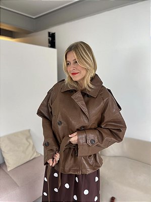 TRENCH COAT PU LIVIA CARAMELO