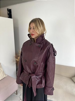 TRENCH COAT PU LIVIA BURGUNDY
