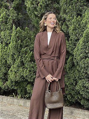 CONJUNTO VANESSA MARROM