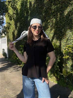 BLUSA PEPLUM CATARINA PRETO