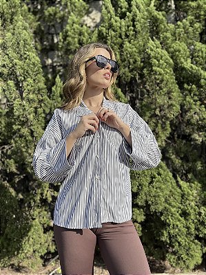 CAMISA HELOISA PRETO/BRANCO