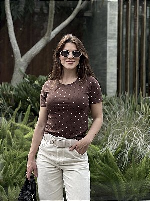 BLUSA POA PAOLA MARROM