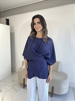 BLUSA GABI TRANSPASSADA MARINHO