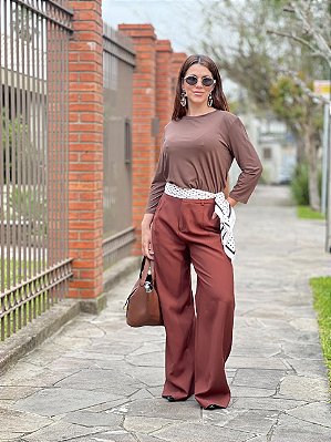 CALÇA JORDANA MARROM