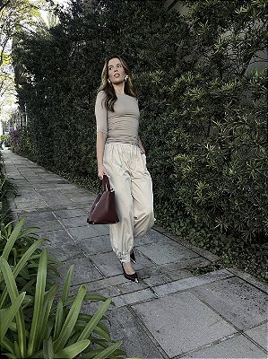 CALÇA ALADIM CELINE BEGE