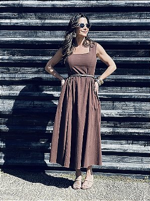 VESTIDO LUANA MARROM