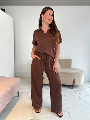 CONJUNTO JULIANA MARROM