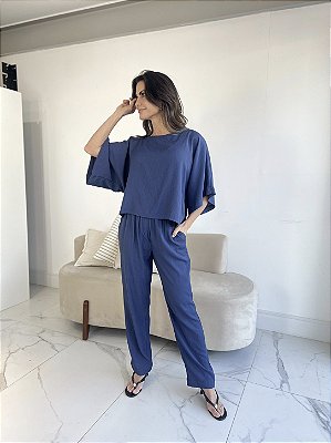 CALÇA CLARA MARINHO