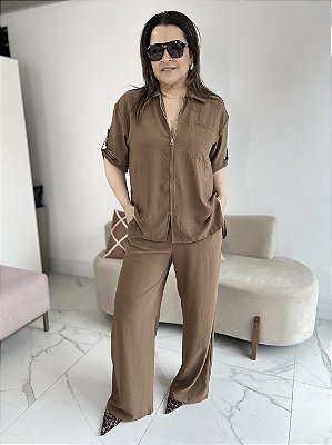 CONJUNTO THAISA MARROM