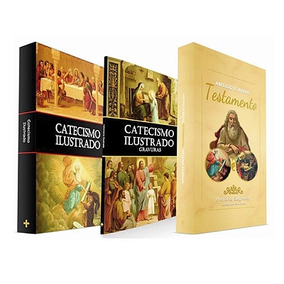 Kit Catequese - Catecismo Ilustrado / História Sagrada: Antigo e Novo Testamento - Dom Bosco