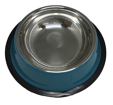 Comedouro Inox Colorido 600ml