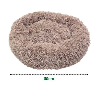 Cama Nuvem Pelúcia Plush Pet Luxo Redonda 60cm Caminha M Cães Gatos