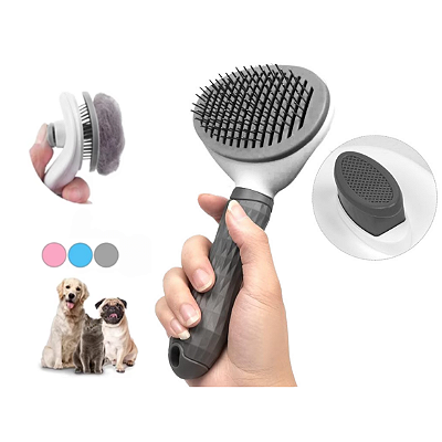 Escova Pet Rasqueadeira Pet Tira Pelos 20 x 11 cm Cabo Borracha