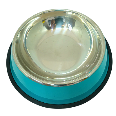 Comedouro Inox Colorido 1000ml