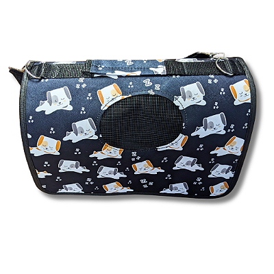 Bolsa Transporte Pet P Estampada Com Telinha para Circulação