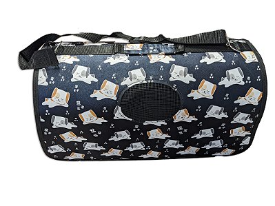 Bolsa Transporte Pet G Estampada Com Telinha para Circulação
