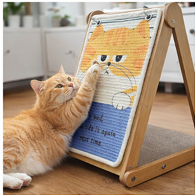 Quadro Arranhador para Gatos Gato Safado Decorativo