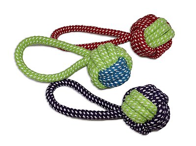 Corda Com Bola Crochê 20cm