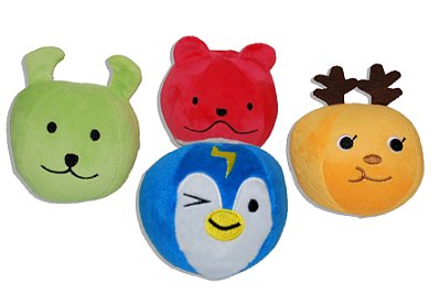 Bola Animal Pelúcia C/ Som Diâmetro 8.75cm