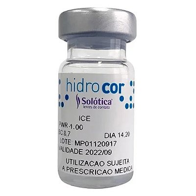 Lente de contato Hidrocor - Cristal - ( - 0,50  A - 12,75 )