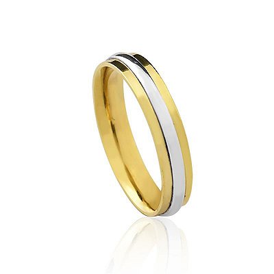 Aliança Bodas Reta 4,00MM Anatômica ( Ouro 12K / 18K)  "LEIA DESCRIÇÃO''