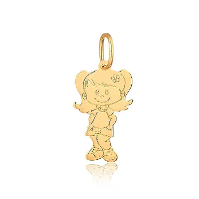 Pingente Menina ( Ouro 12k / 18k )