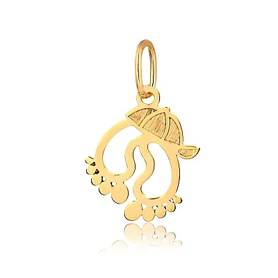 Pingente Pezinhos Menino ( Ouro 12k / 18k )